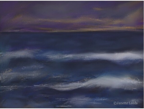 Moonlight on the sea