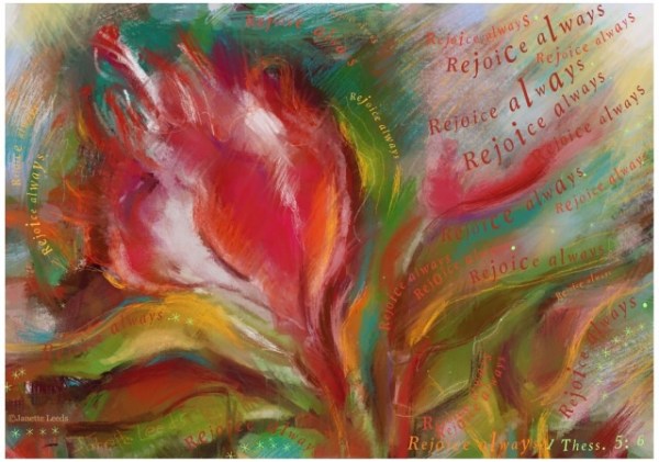 Red and orange flower drawing