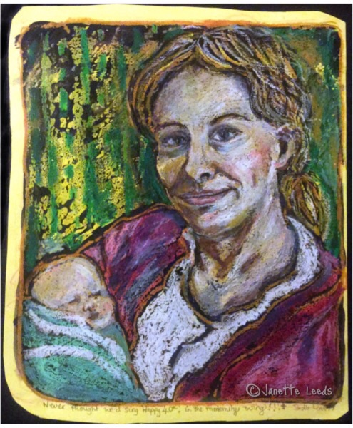 Drawing of mother and baby 3