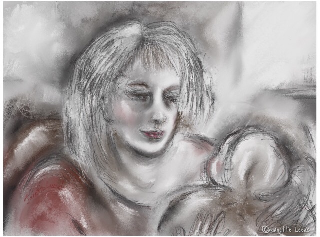 Drawing of mother and baby 4