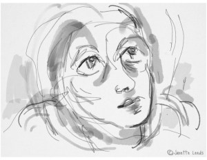 Sketch of woman's face