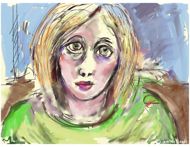 Watercolour of women's face