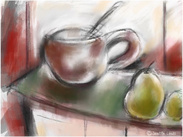 Still life with pear