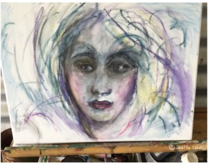 Painting of women's face