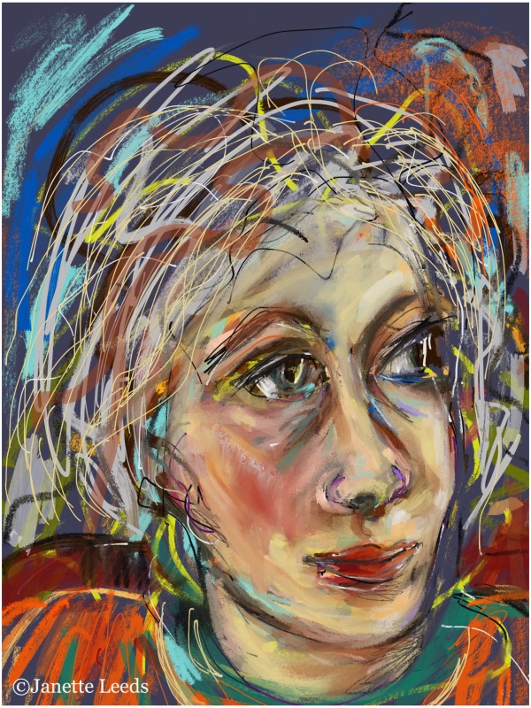 Drawing of a woman's face