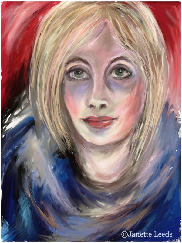 Painting of a women's face