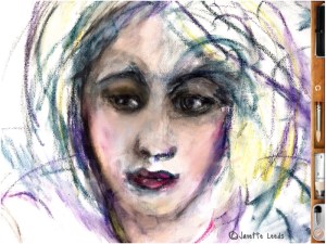 Painting of a women's face