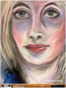 Close up of women's face