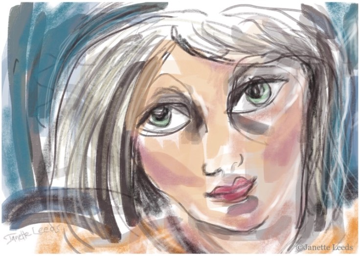 Painting of a women's face