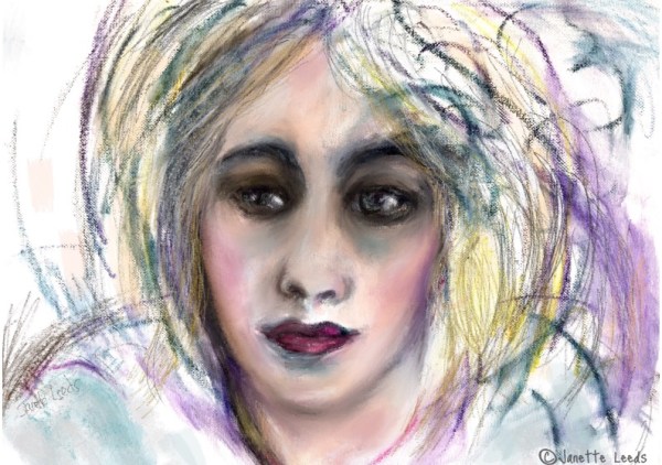 Painting of a woman's face