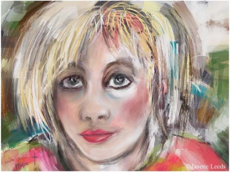 Drawing of women's face