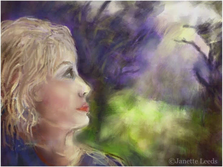 Painting of a woman's face