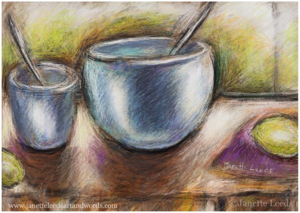 Drawing of bowls and lemons