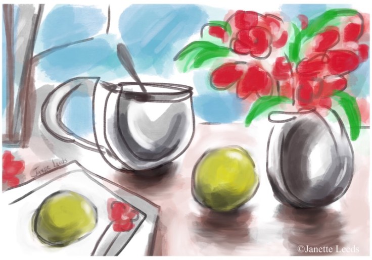 A still life painting