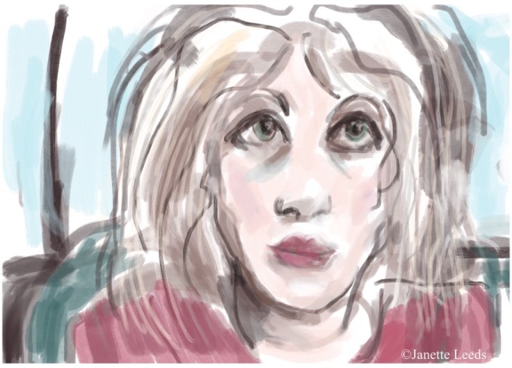 Painting of a woman"s face