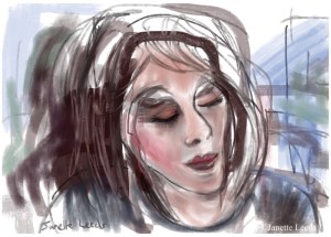 Painting of a woman's face