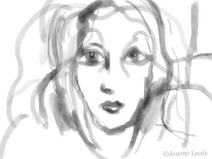 Ainting of a woman's face