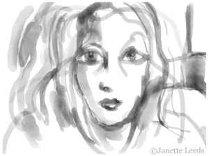 Paintig of a women's face