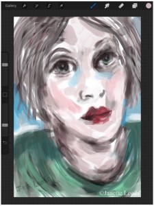 Painting of a woman's face