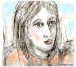 Drawing of a woman's face