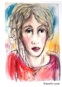 Drawing of a woman's face