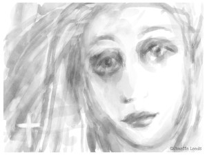 Drawing of woman's face