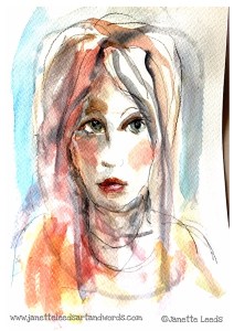 Watercolour of a woman