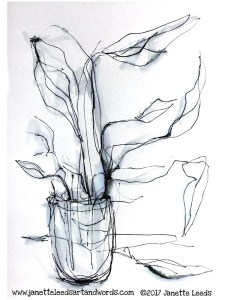 Fineliner pen drawing