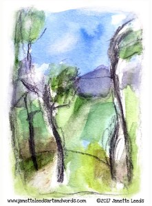 A watercolour landscape