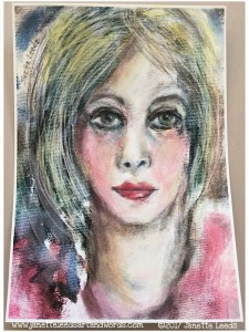 Painting of a woman’s face