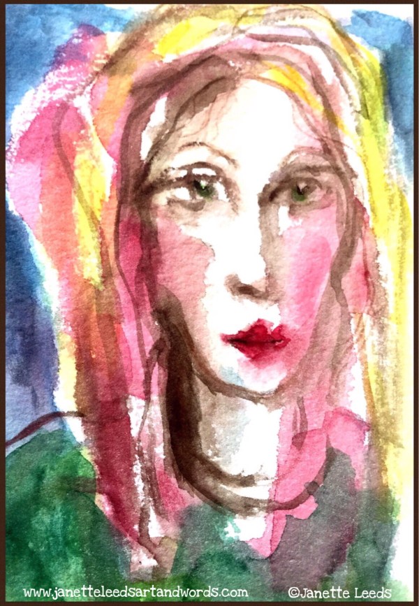 Watercolour of a woman