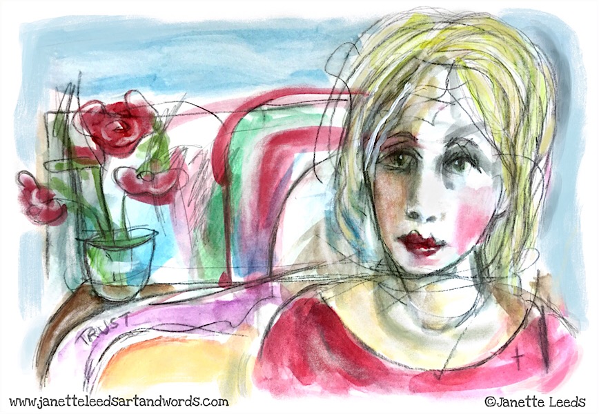 Painting of a woman’s face