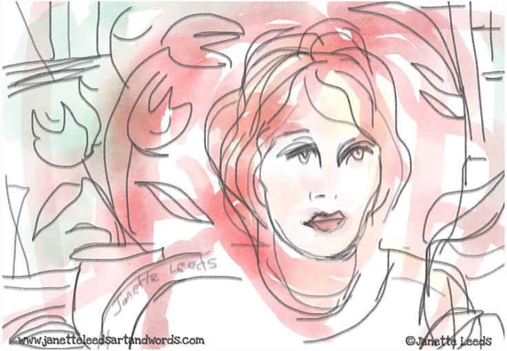 Drawing of a woman’s face