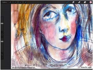 Drawing of a woman’s face