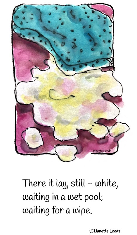 Watercolour drawing and poem.