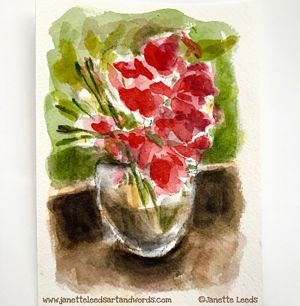 Red Flower Watercolour