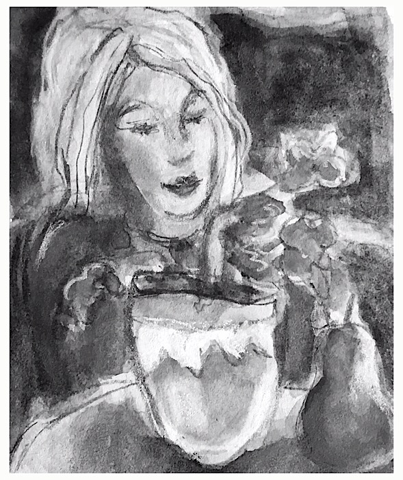 Monotone picture of a woman