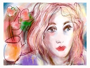 Drawing of a woman’s face