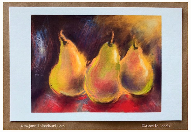 Print of pear painting