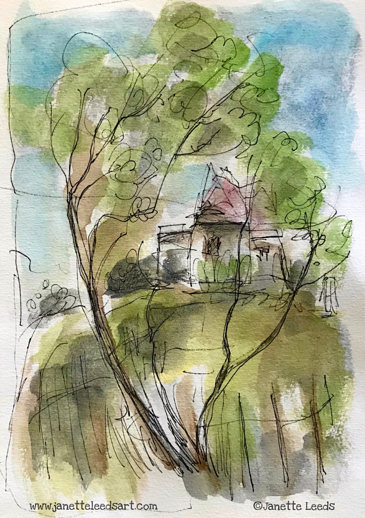 Landscape with a small house